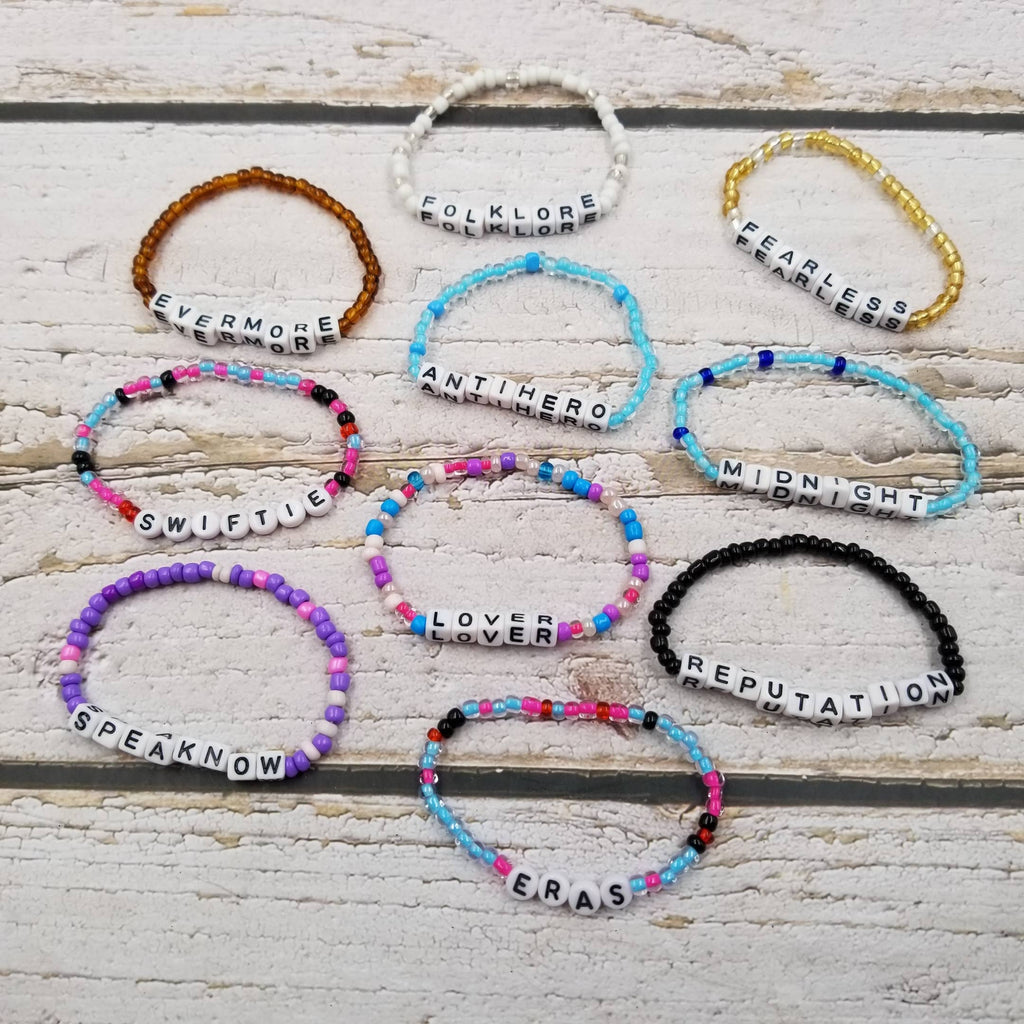 Taylor Swift Swiftie Fandom Seed Bead Bracelet