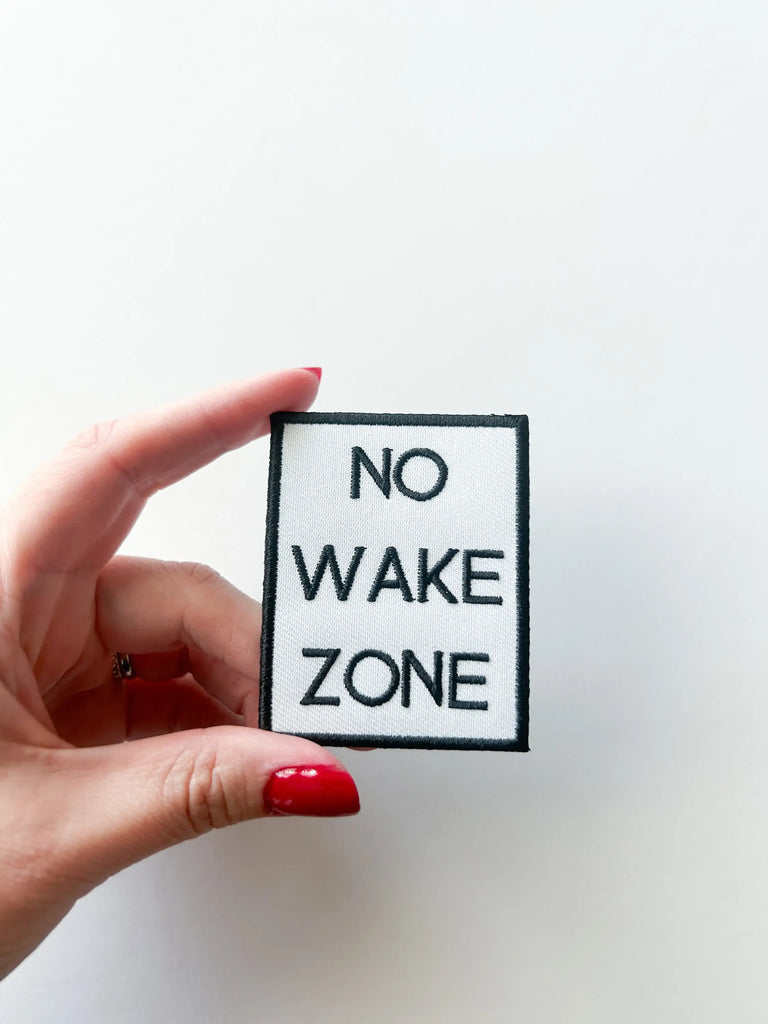 No Wake Zone Embroidered Iron On Patch Lake Beach Lover