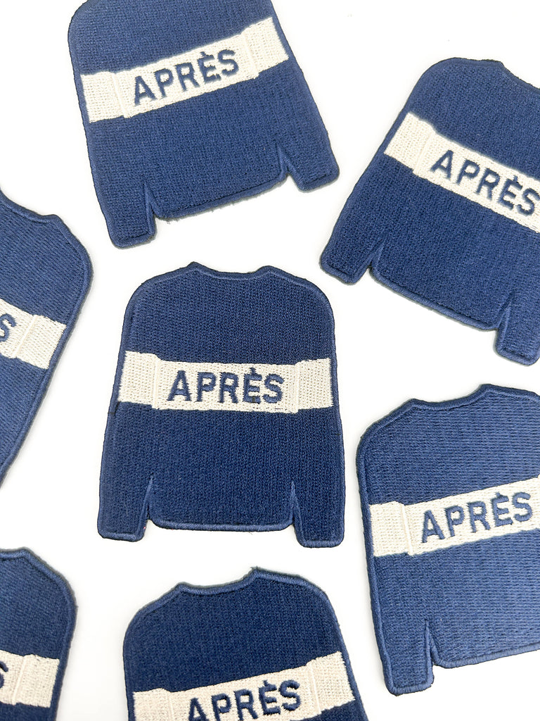 Après Ski Sweater Patch – Embroidered Iron-On or Sew-On Ski 