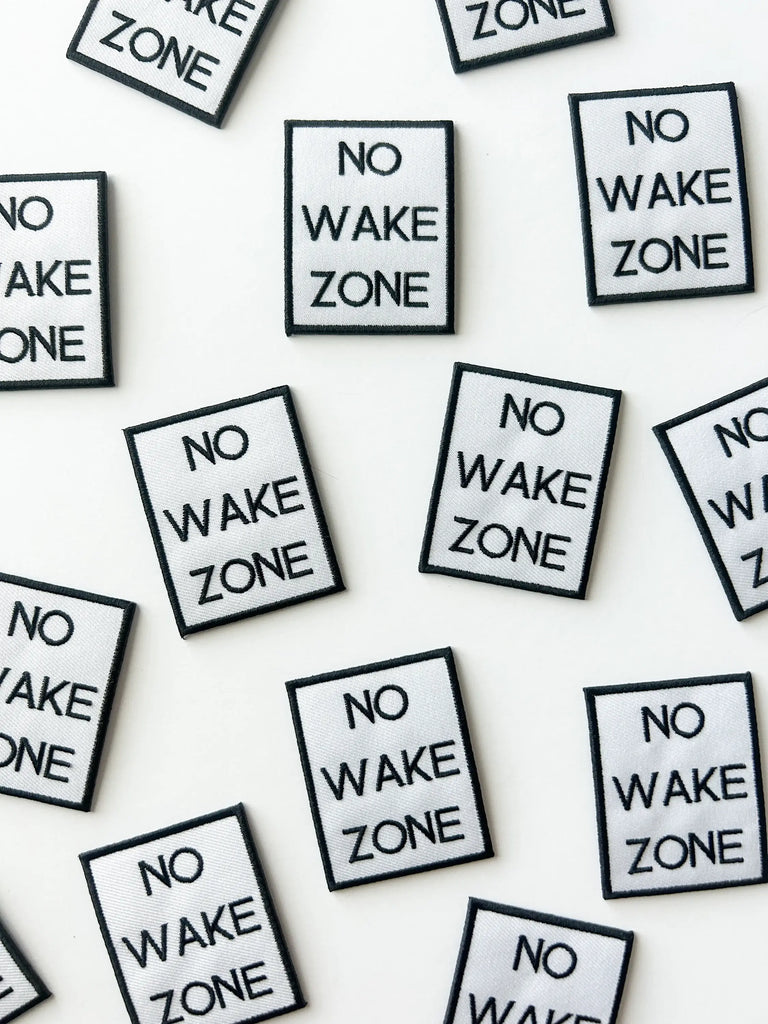 No Wake Zone Embroidered Iron On Patch Lake Beach Lover