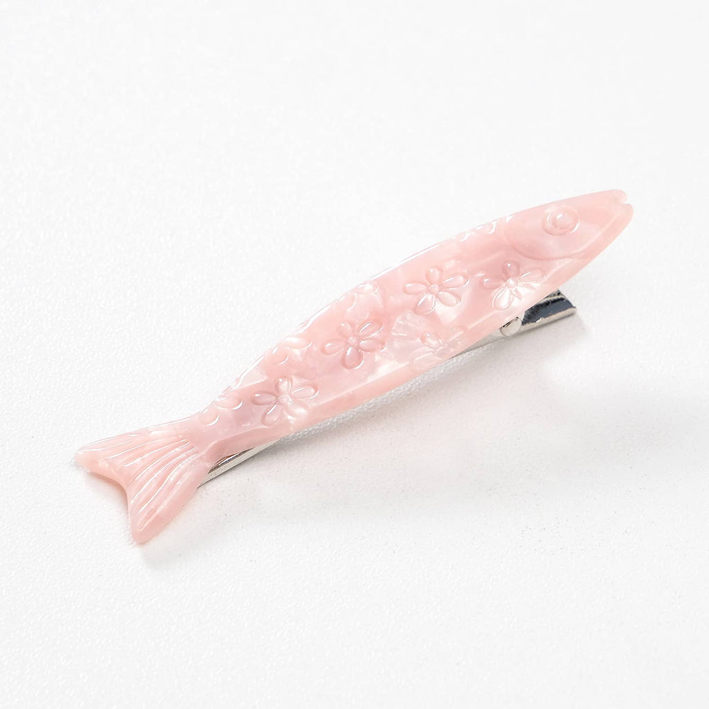 Floral Sardine Fish Barrette
