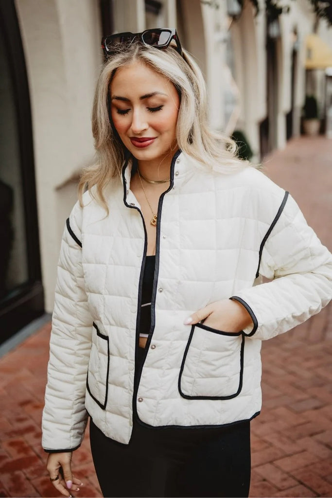 The Kensington Quilted Trim Jacket