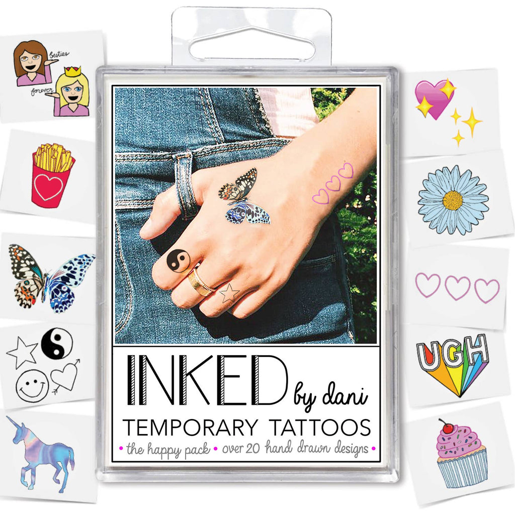 INKED by dani Temporary Tattoo packs