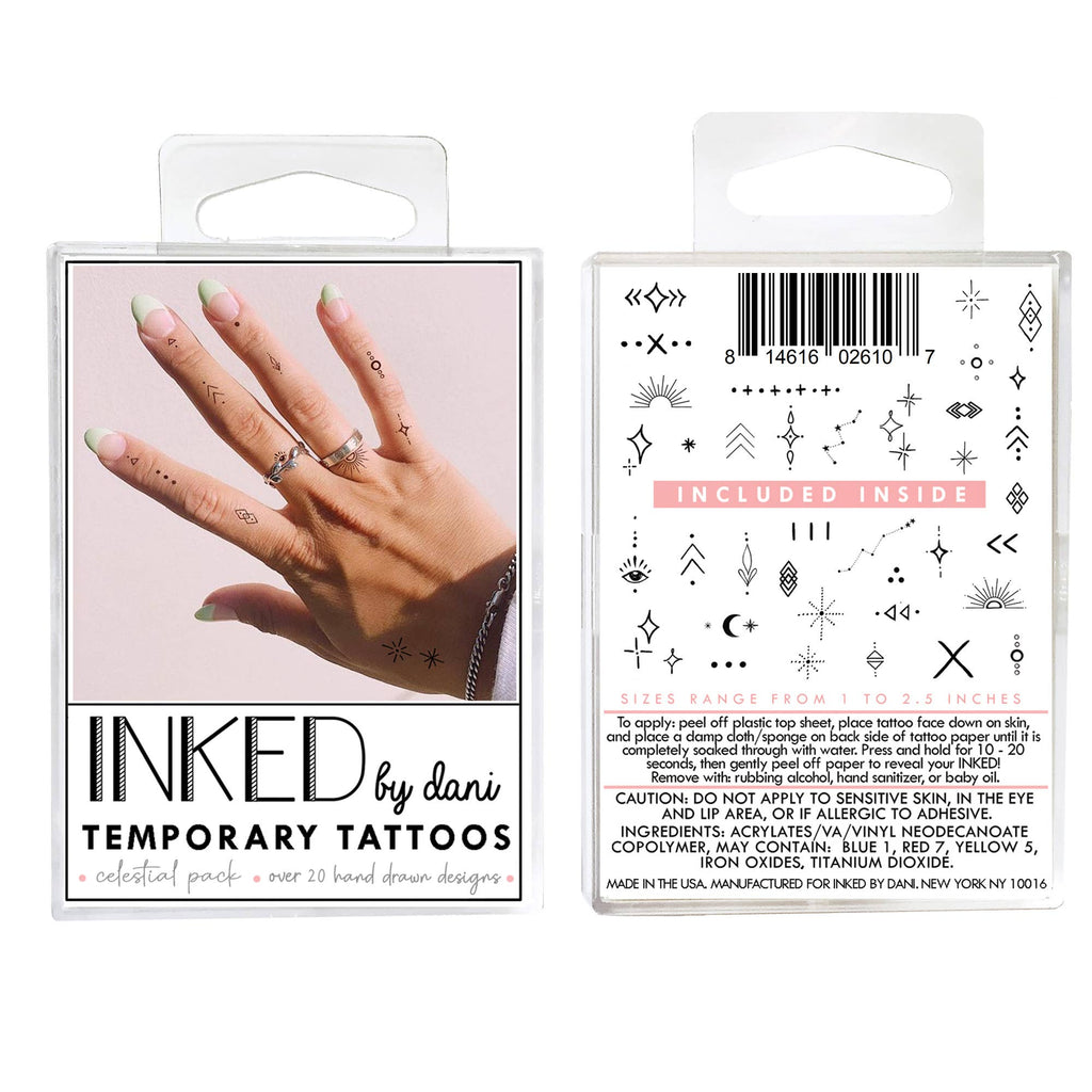 INKED by dani Temporary Tattoo packs