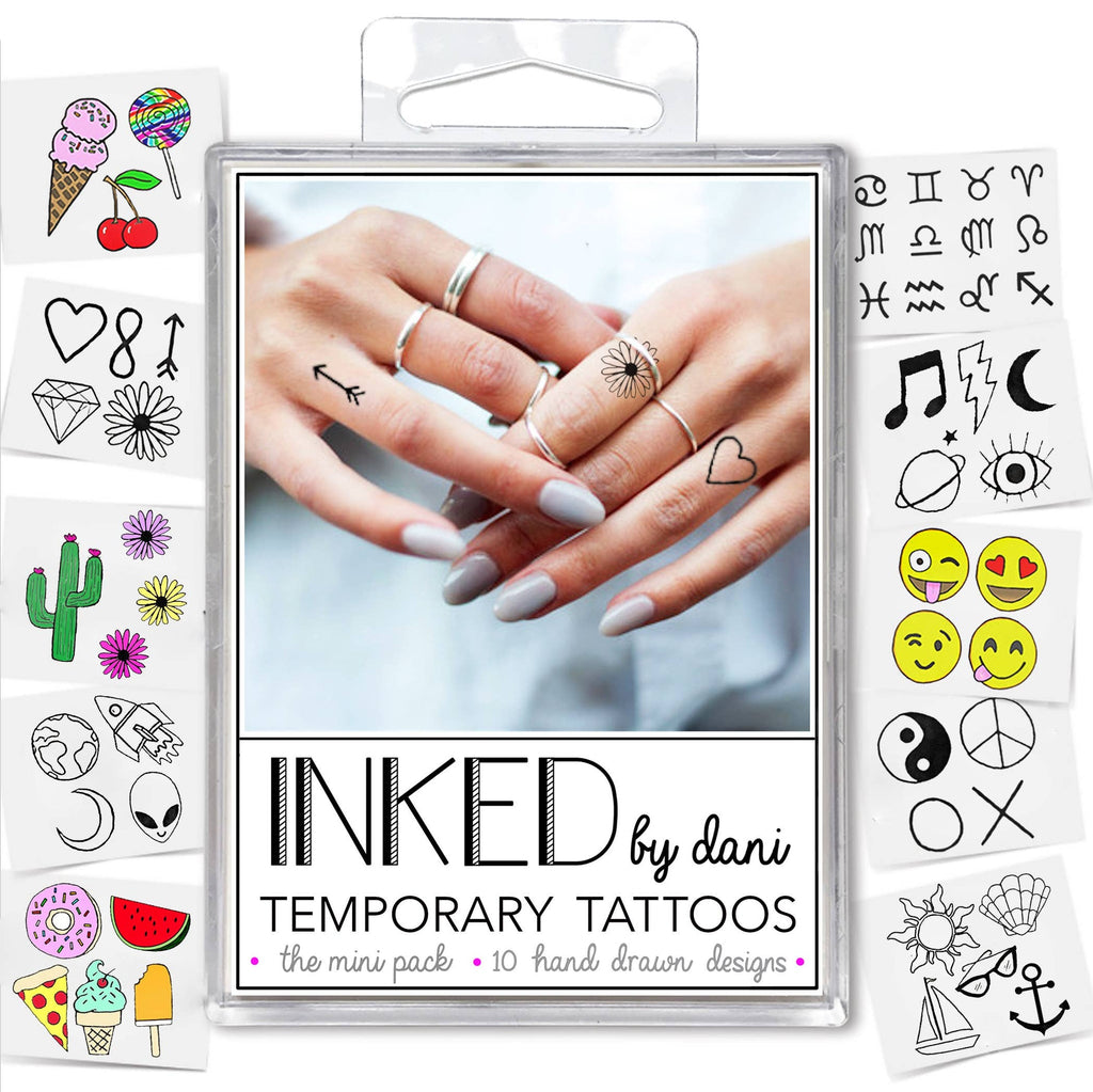 INKED by dani Temporary Tattoo packs